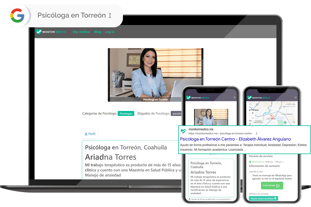 Hero pagina web para medicos